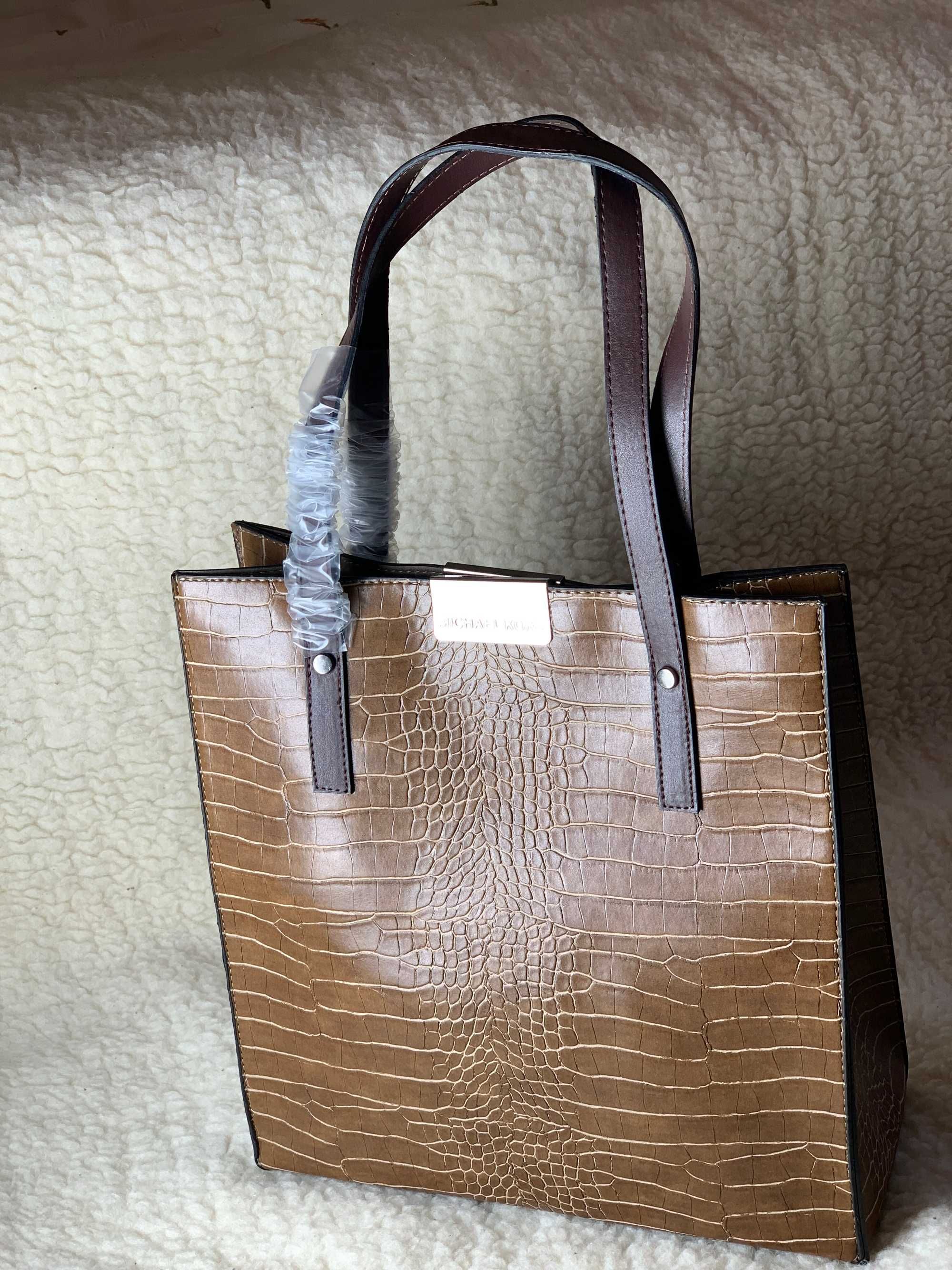 torba Michael Kors shopper, brązowa -wyprzedaż