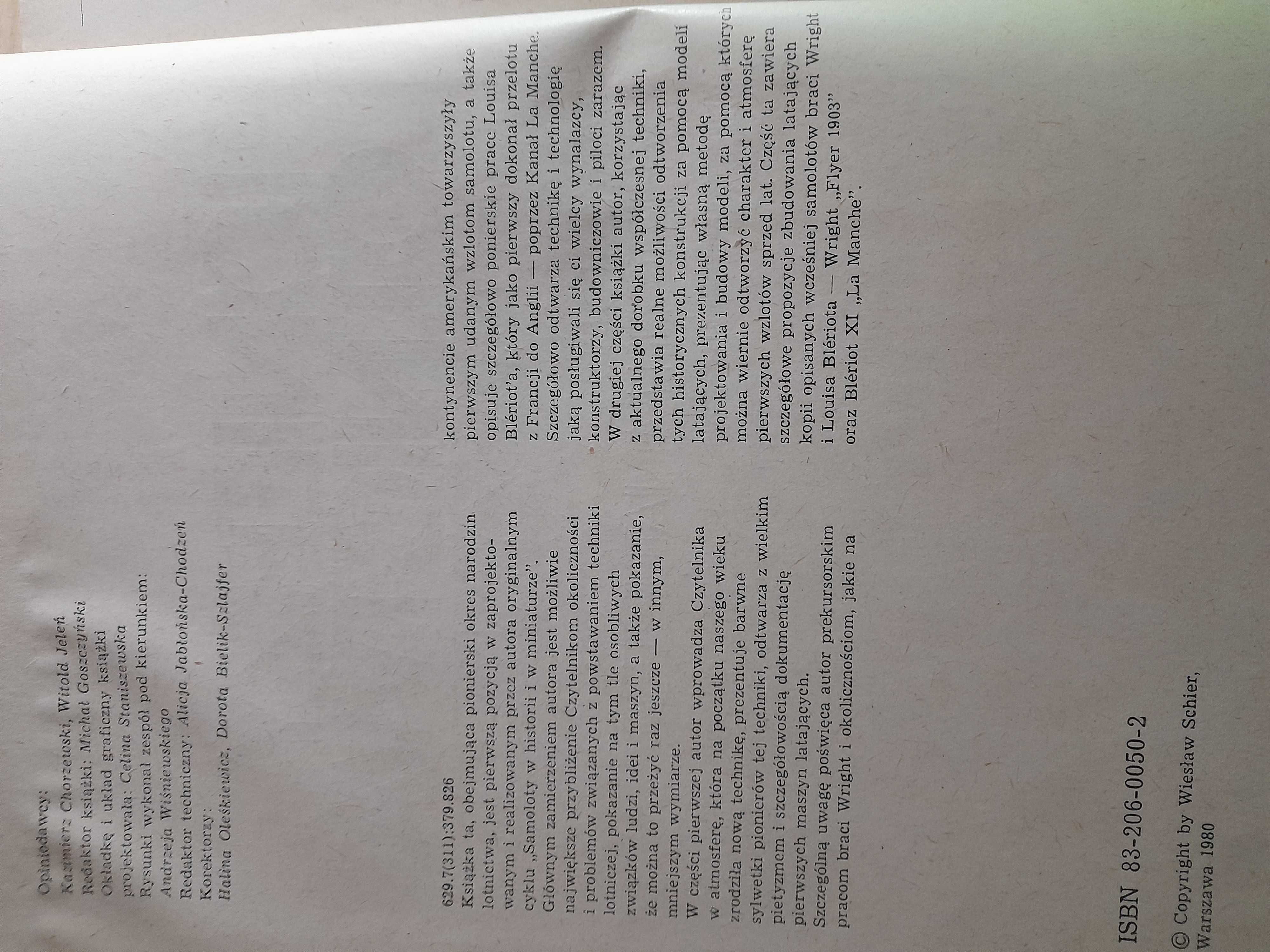 Pionierzy lotnictwa I ich maszyny samoloty w historii i miniaturze
