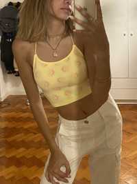 Top amarelo Pull&Bear