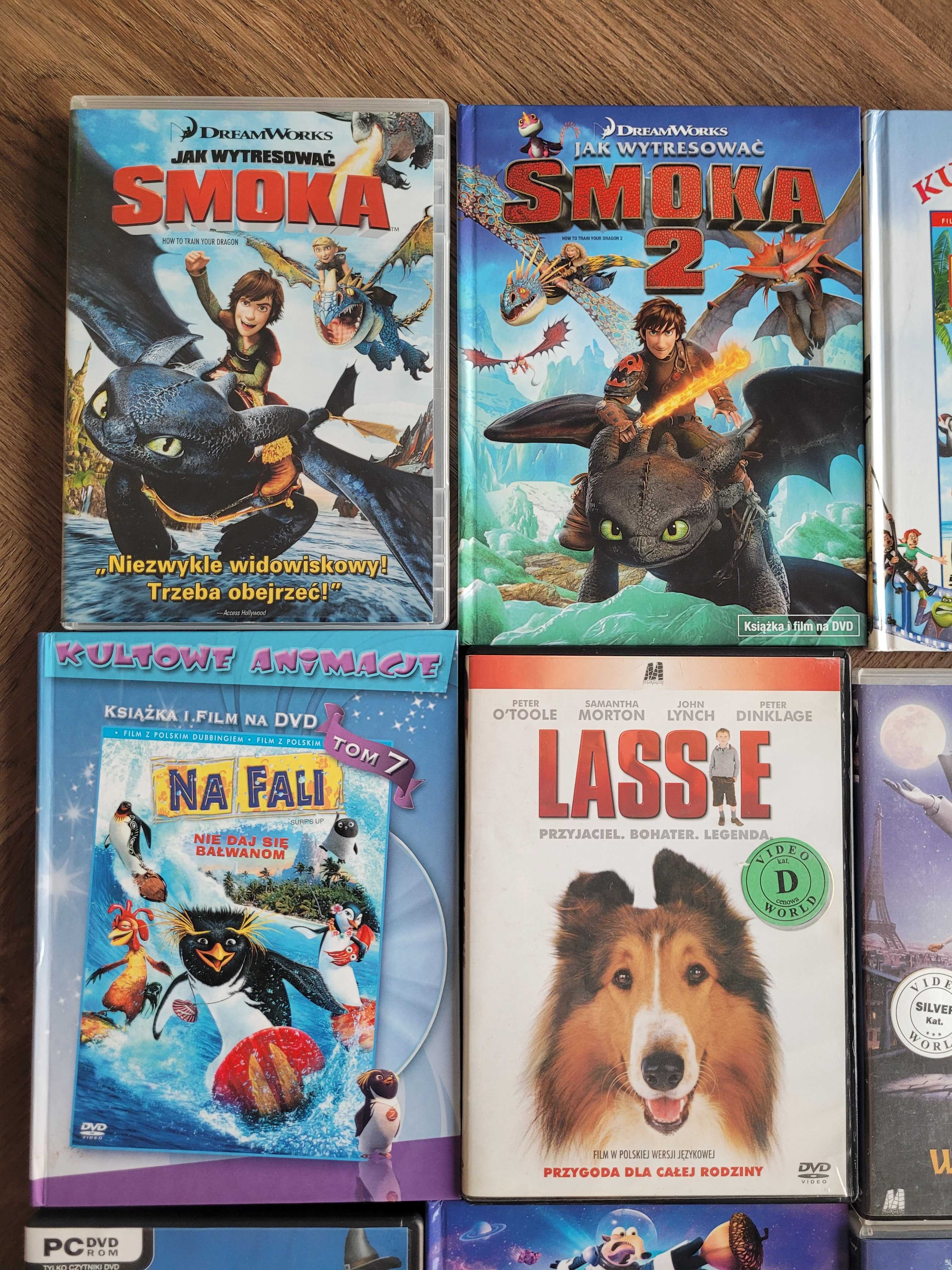 Bajki na DVD, Jak wytresować smoka, Shrek, Epoka lodowcowa, Lassie