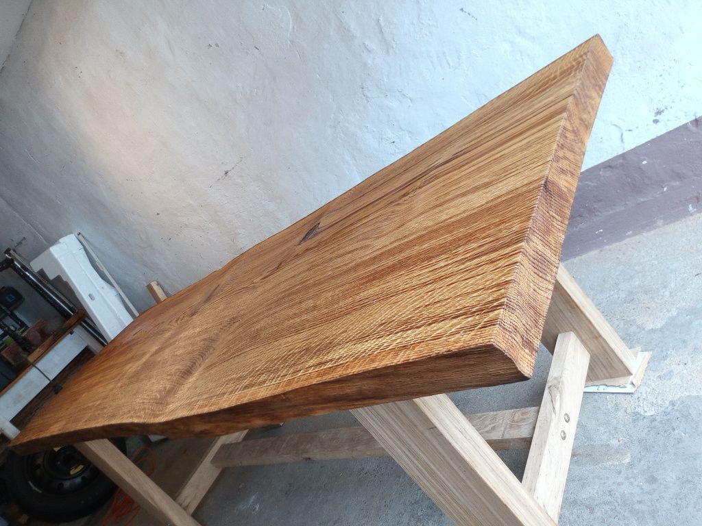 Stół dębowy piaskowany dąb monolit lite drewno surowy 240x90
