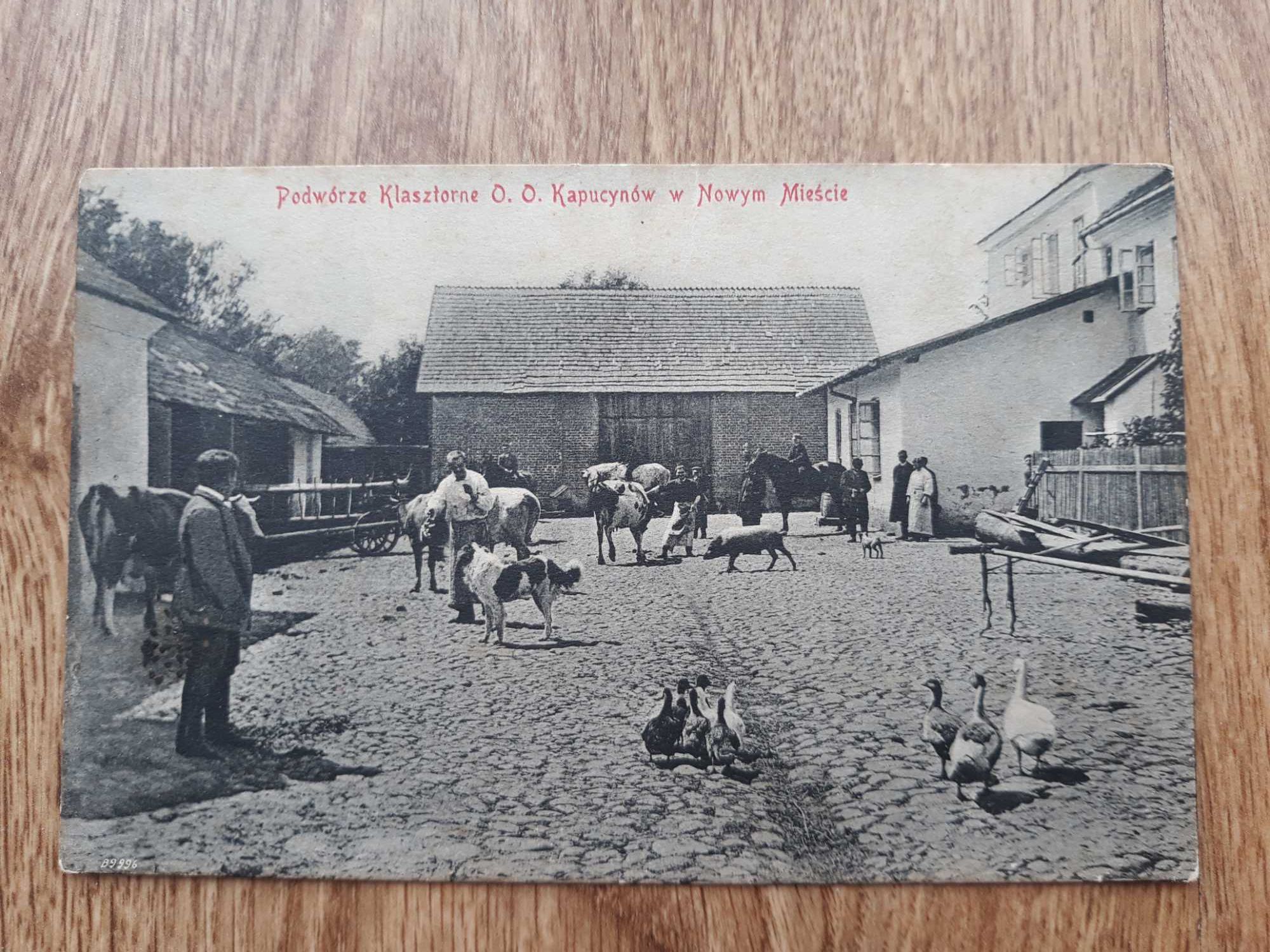 stara pocztówka Nowe Miasto Podwórze Klasztorne Kapucyni