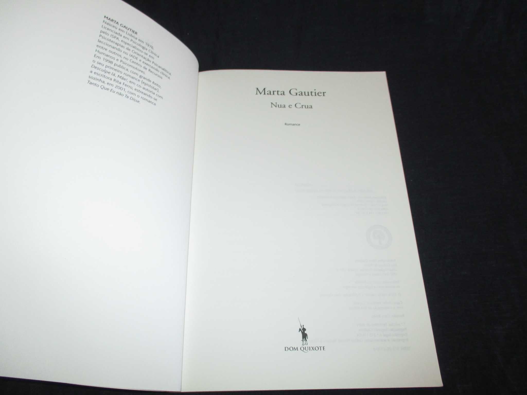 Livro Nua e Crua Marta Gautier 1ª edição