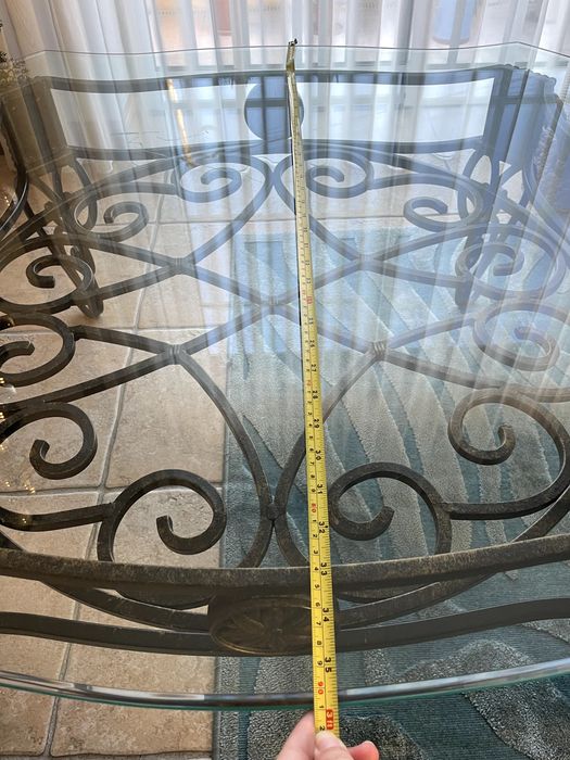 Mesa de centro de sala em ferro forjado