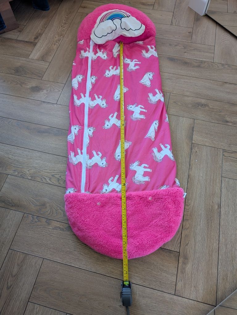 Śpiwór dziecięcy poduszka 2 w 1 jednorożec 120cm