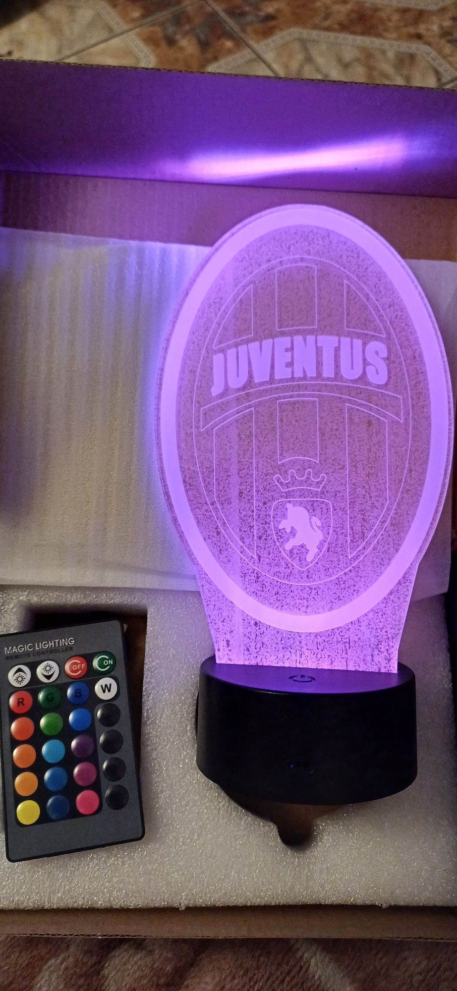 Lampka nocna  3D JUVENTUS pilot