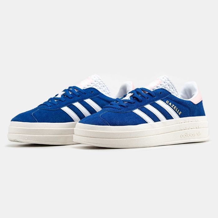 Женские замшевые кроссовки Adidas Gazelle Bold Platform адідас газелі