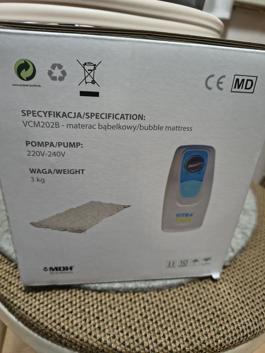Materac Przeciwodleżynowy wyrób medyczny bąbelkowy stan idealny