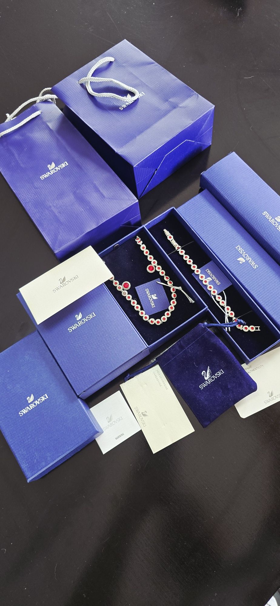 Zestaw biżuterii Swarovski Angelic Una bransoletka naszyjnik kolczyki