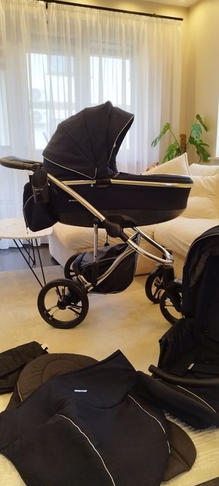 Wózek Bebetto Bresso Premium Class Granat Ochrona UV Komplet
