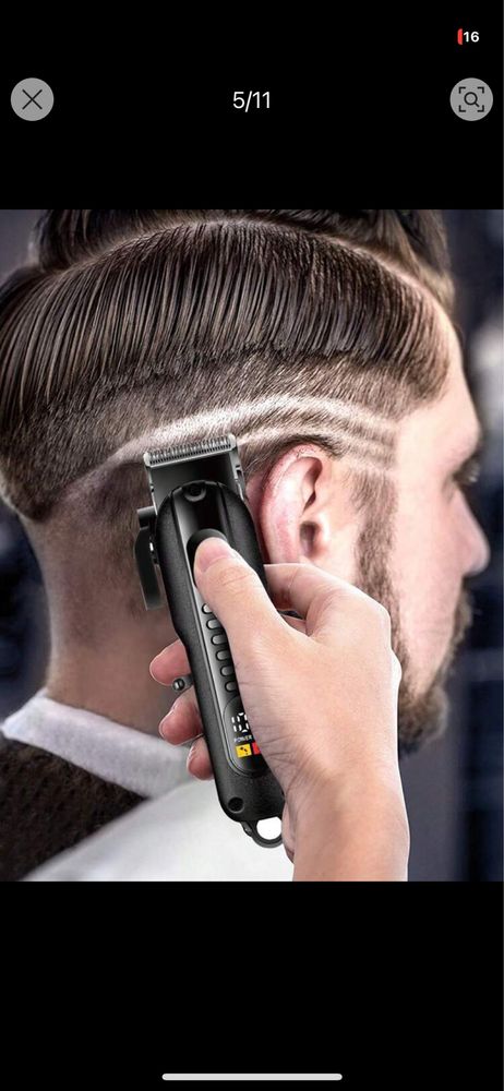 Conjunto maquina de cortar cabelo e navalha eletrica