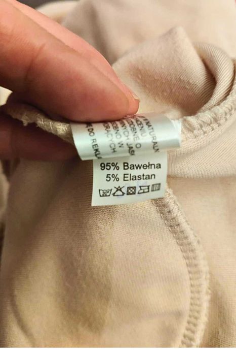 Beżowy welurowy dres miękki cozy 95% bawełna |Velsatino XL