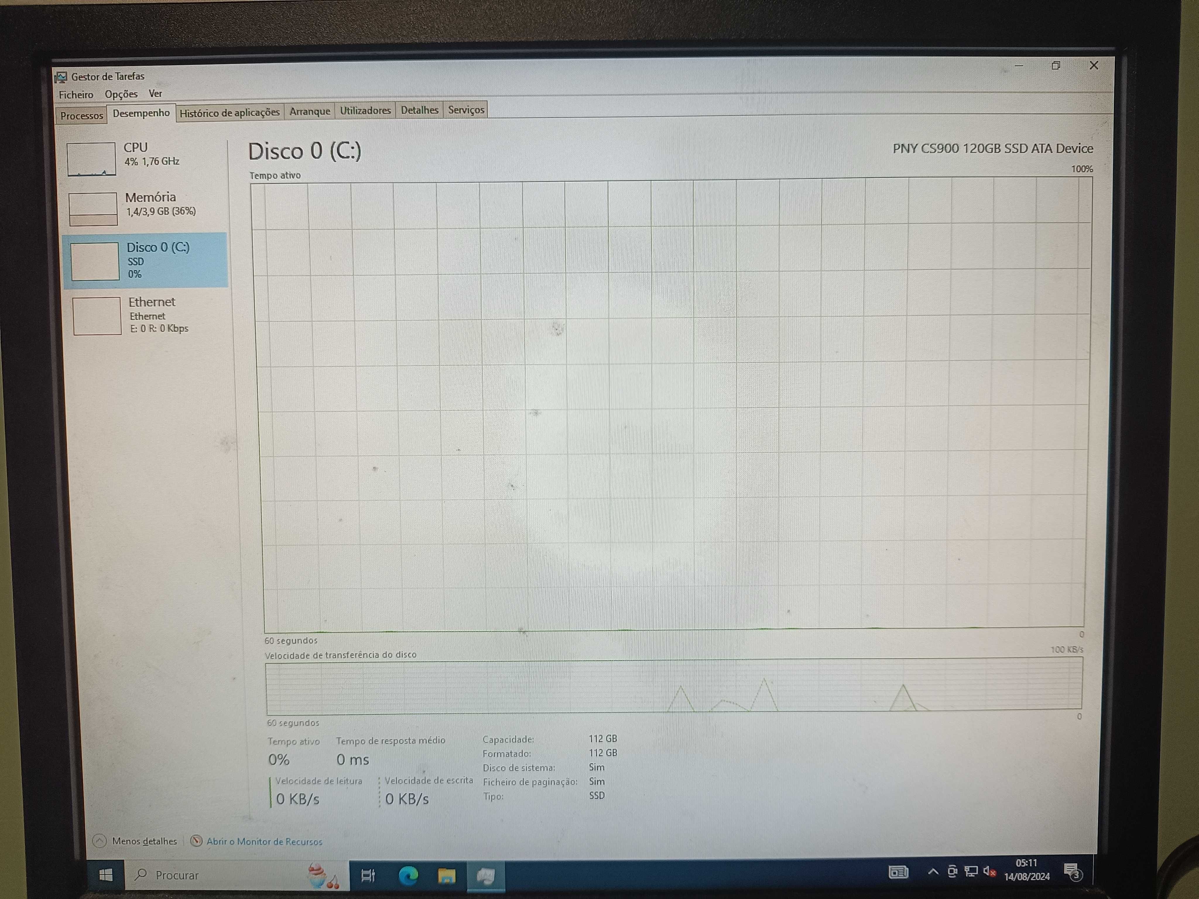 Computador DELL OPTIPLEX 745 com monitor e acessórios