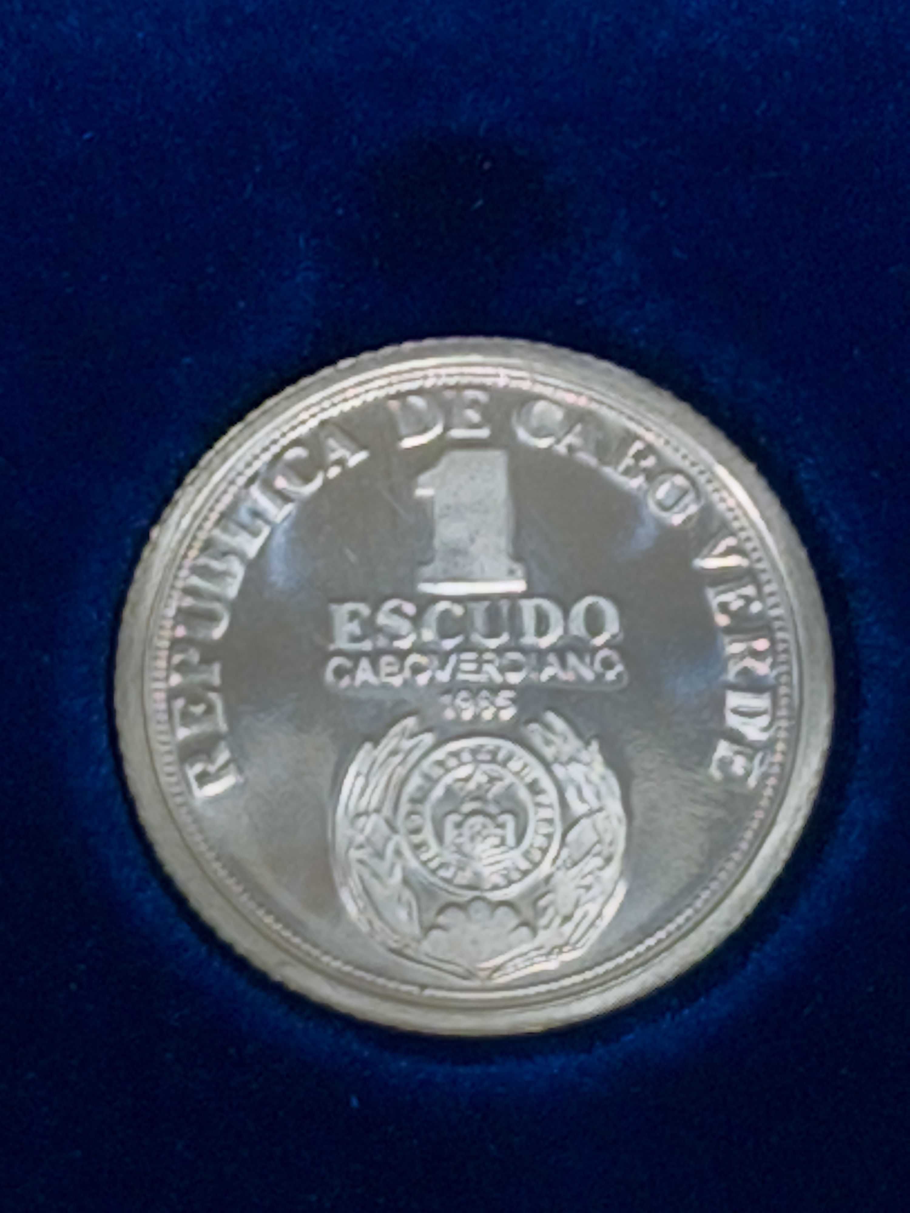 Cabo Verde 1 escudo 1985 Niepodległość Ag Proof