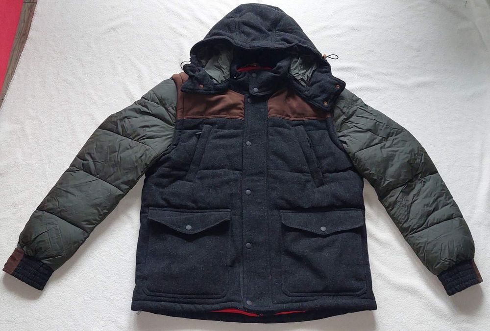 Zara kurtka męska L/XL 2 w 1 zimowa bezrekawnik