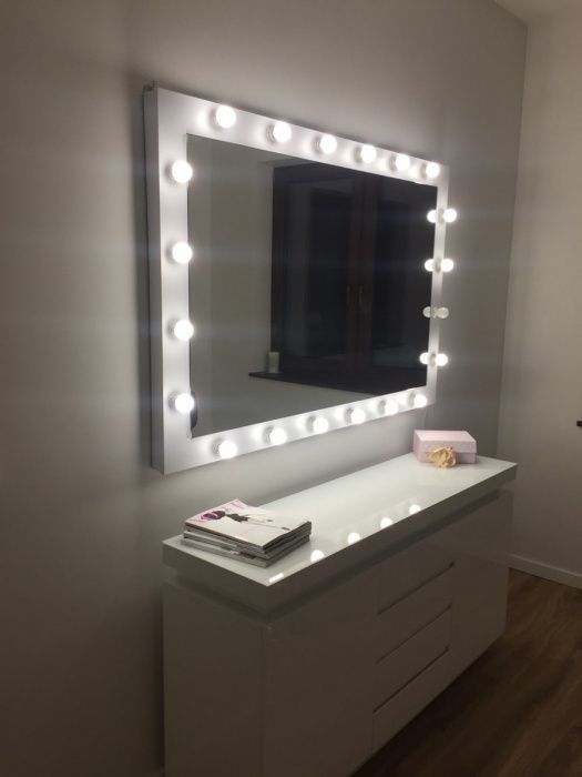 Lustro led do makijażu, wizażu salonu fryzjerskiego