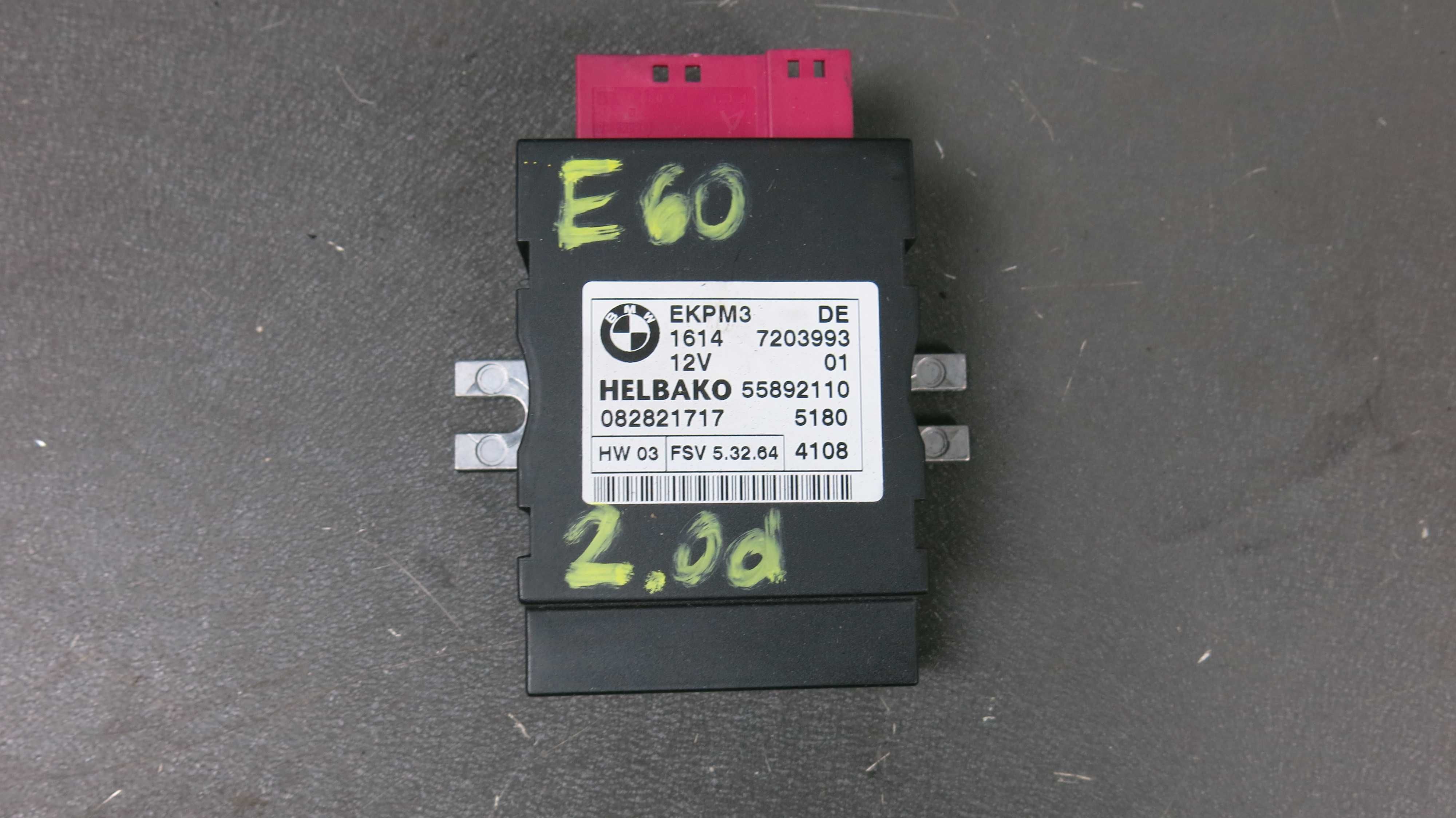 BMW E60 E61 moduł pompy paliwa sterownik EKPM3 Helbako