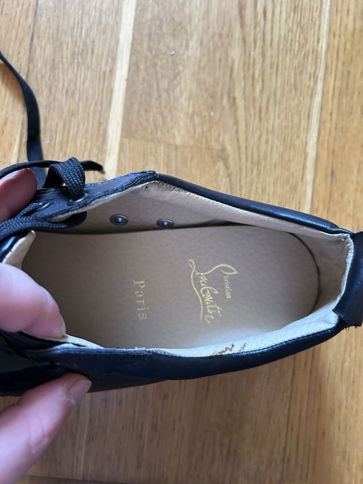 Christian Louboutin кросовки чорні шкіряні
