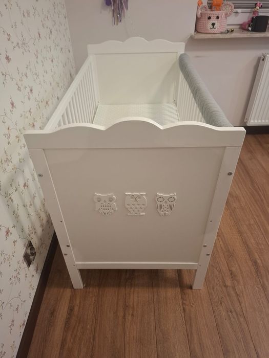 Łóżeczko Klupś 120x60 Marsell z materacem BARDZO DOBRY STAN