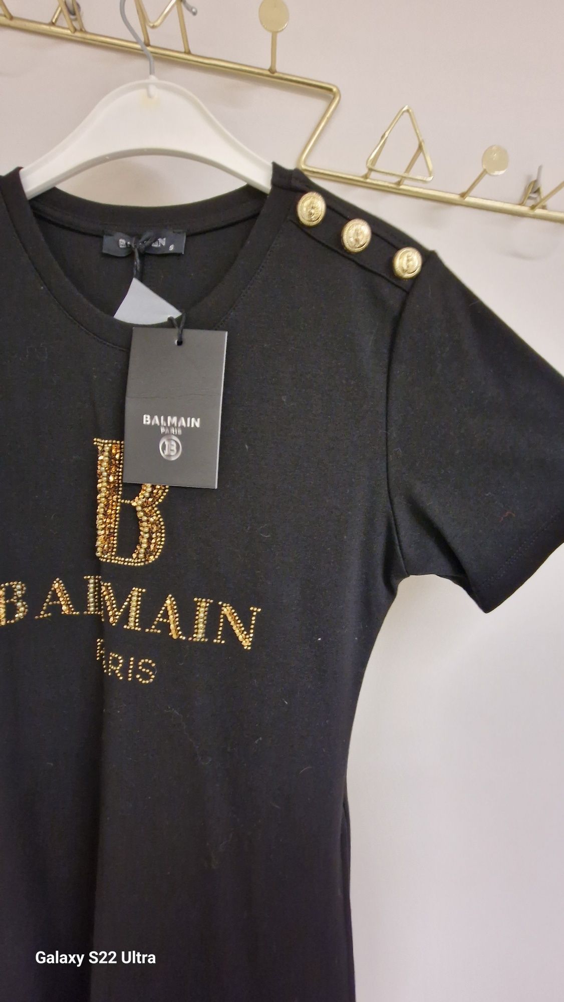 Sukienka dzianinowa BALMAIN NOWA S
