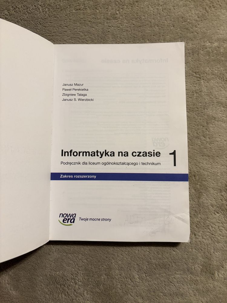 Informatyka na czasie 1 zakres rozszerzony - Nowa Era