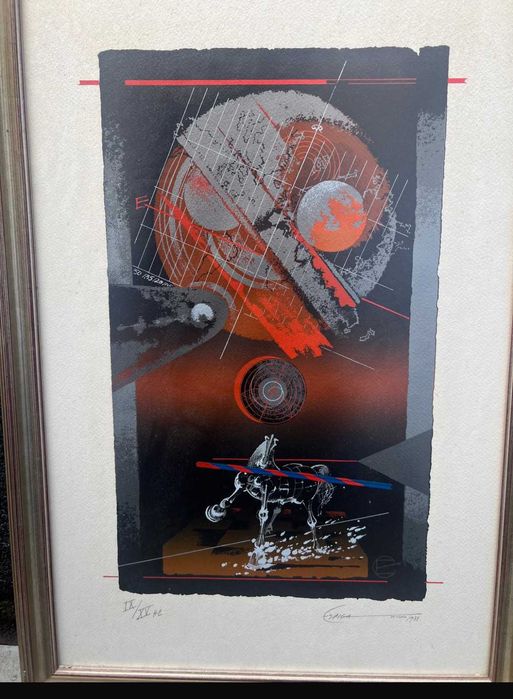 serigrafia IX XV pintor ESPIGA PINTO 1981