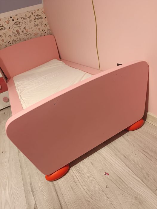 Łóżko mammut Ikea. Różowe. Stan bdb. Łózeczko dla dziewczynki