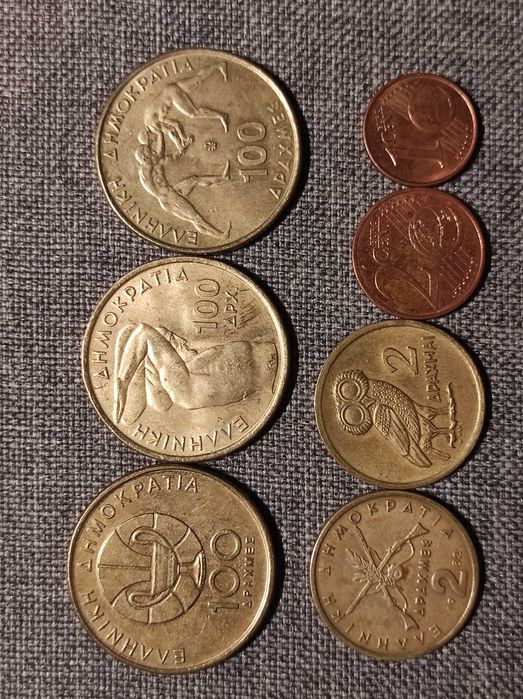 Набір монет. Італія, Греція (ціна за набір)
