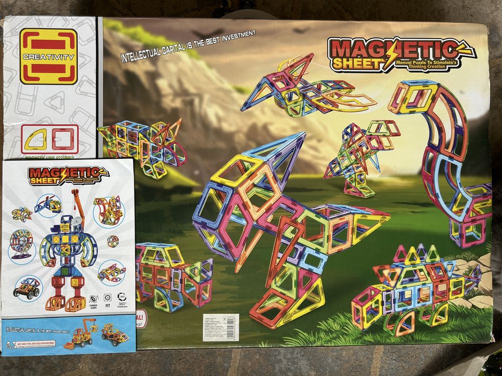 Конструктор магнітний 3D Magnetic Sheet "Світ Динозаврів", 97 дет
