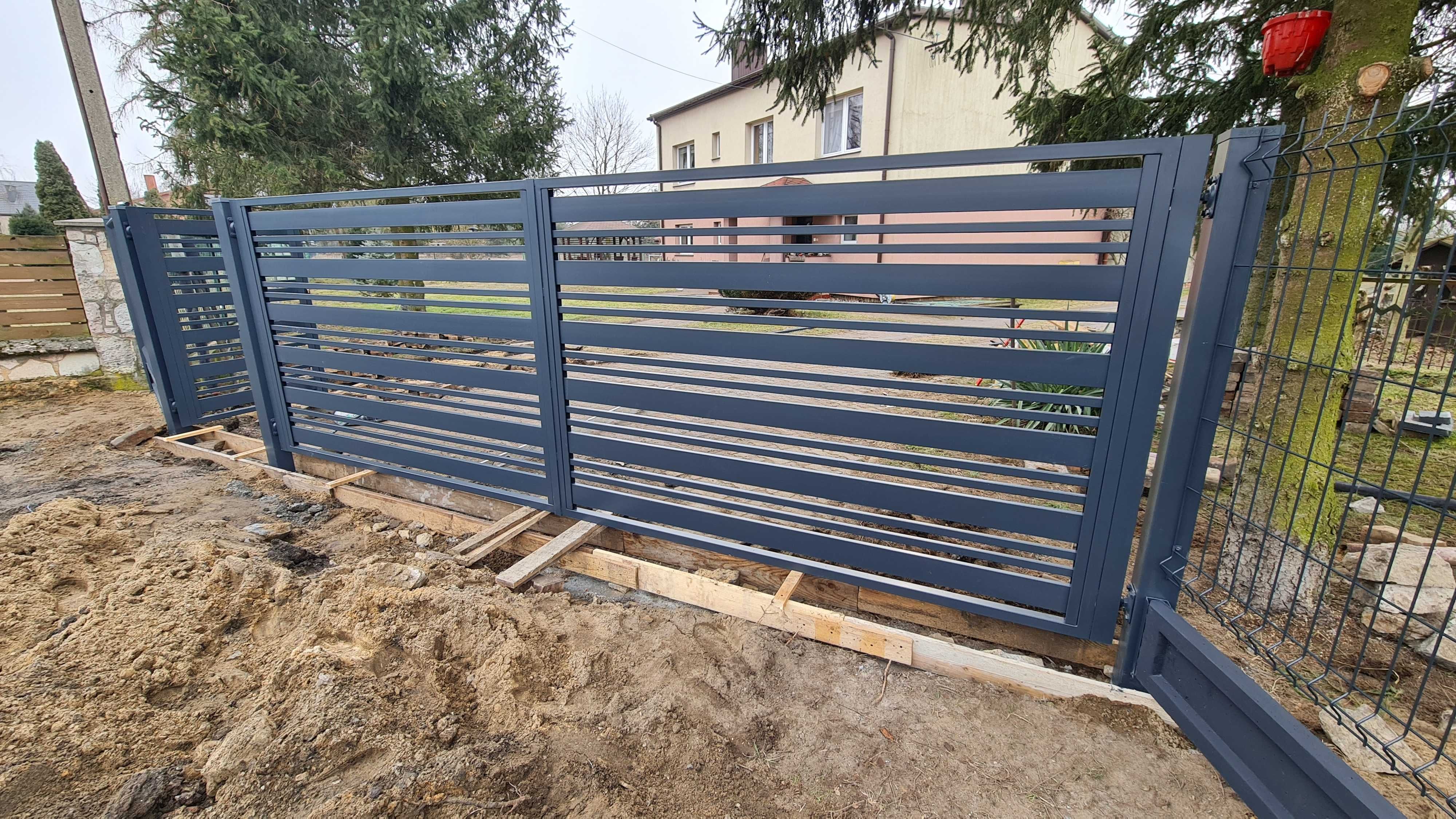 Bramy Dwuskrzydłowe Przesuwne Furtki Ogrodzenia BETONOWE z montażem