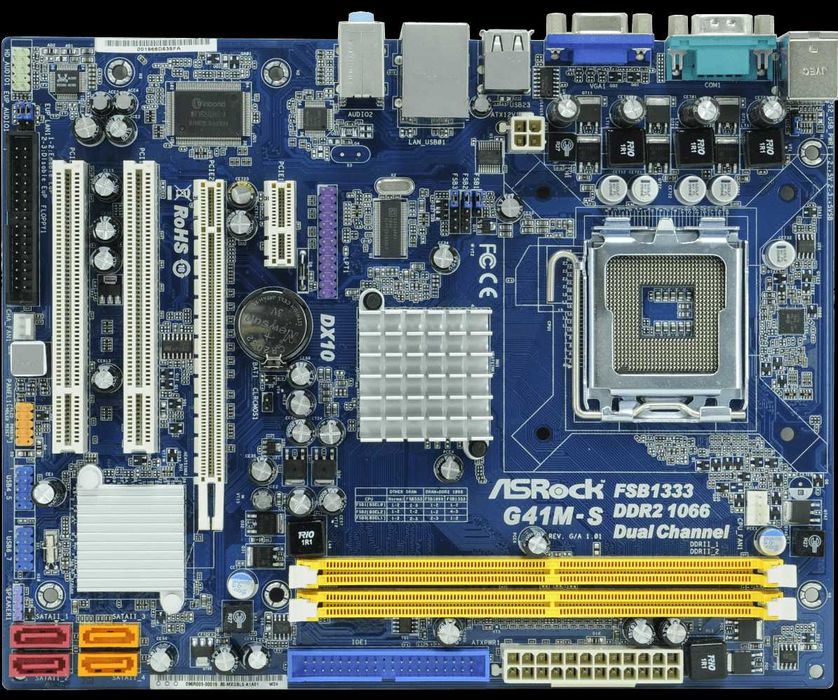 Комплект:Материнка Asrock G41M-S LGA 775+проц(intel E8400)+2GB DDR-2