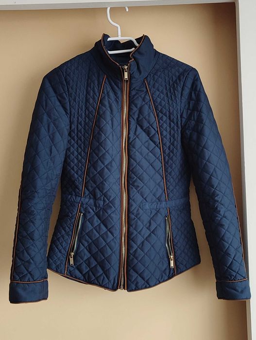 Kurtka H&M wiosenna damska  granatowa pikowana 34/36 jesień