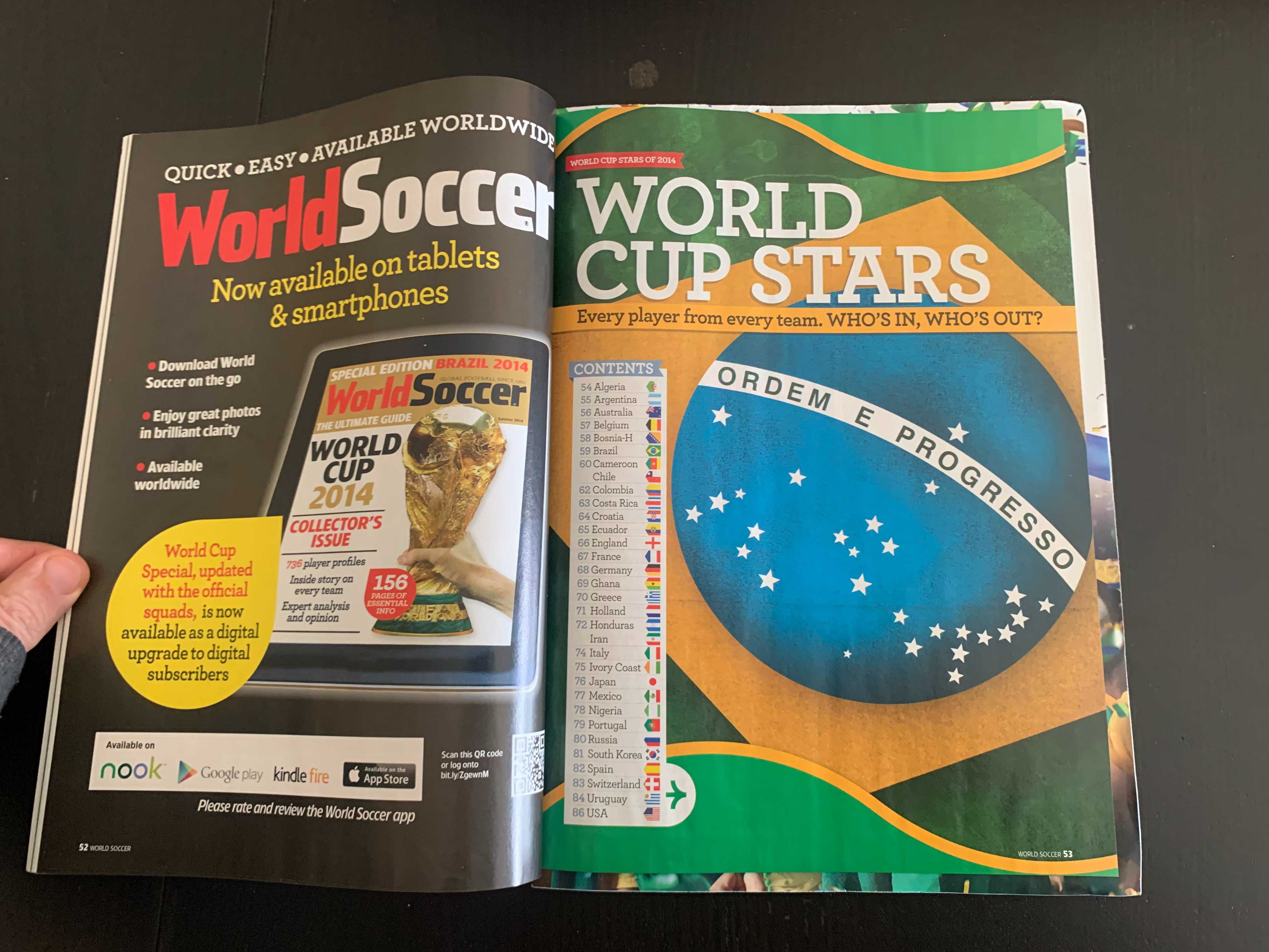 Caderno/Revista World Soccer de Junho 2014