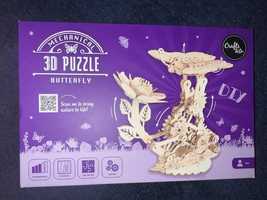Drewniane Puzzle 3d trójwymiarowe Motyl Nowe