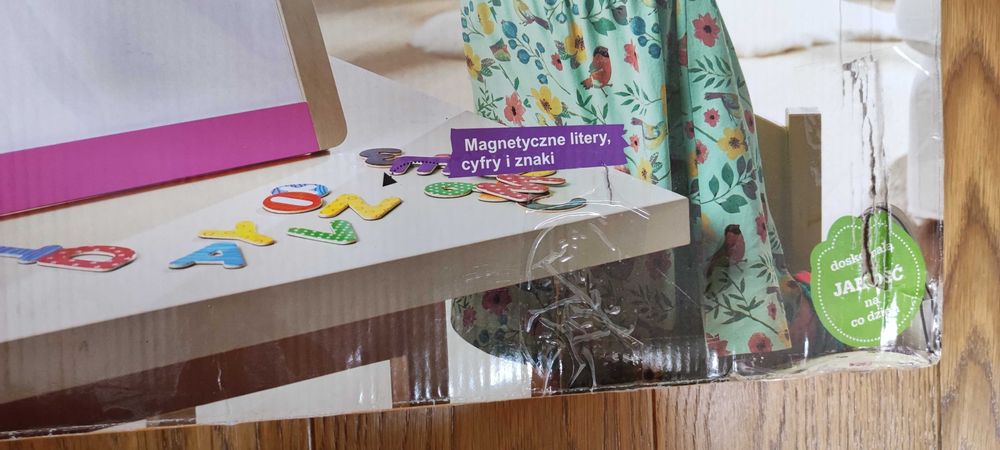 Tablica edukacyjna dwustronna NOWA magnetyczna kredowa suchościeralna