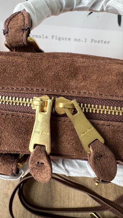 Torebka Miu Miu – brązowa zamszowa, nowa