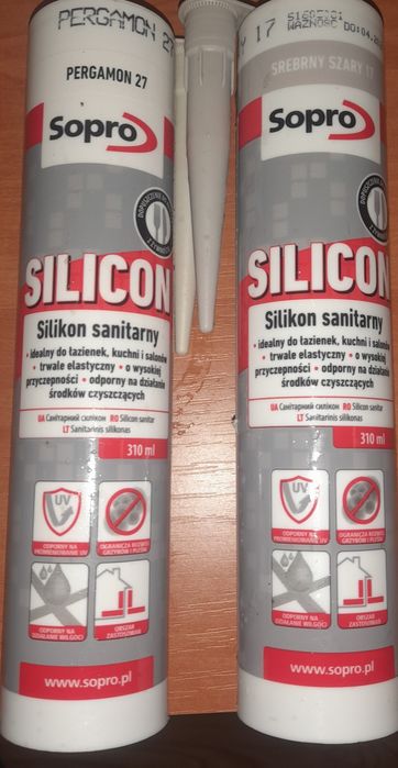 Silikon sanitarny biały.