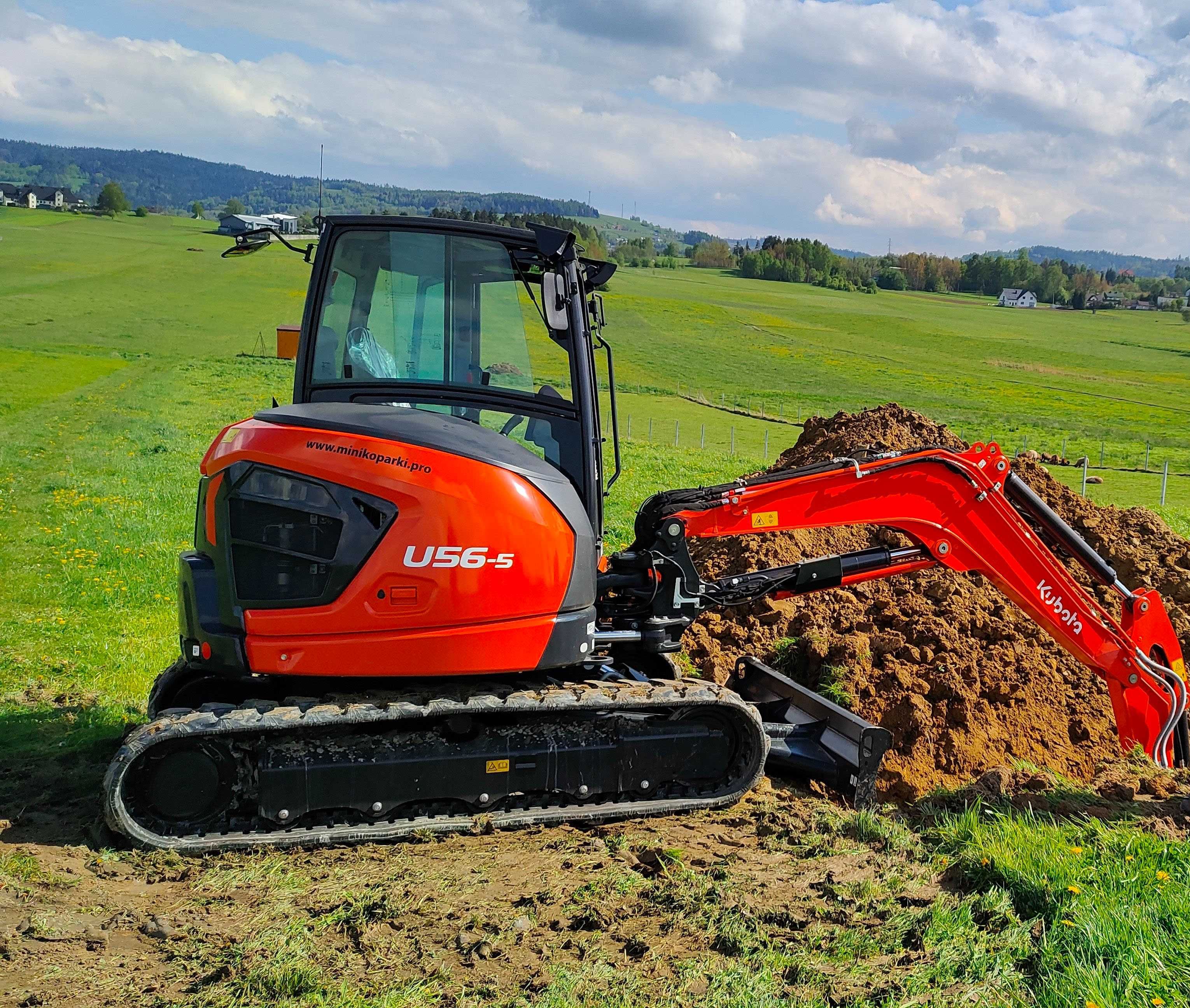 Usługi koparkowe Roboty Ziemne  Koparka 5,5t Przyłącza energetyczne, s