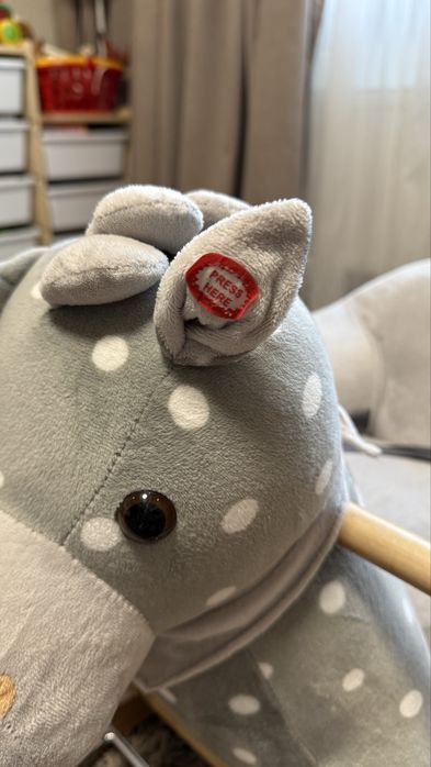 Кінь-гойдалка 2в1 Kinderkraft Grey