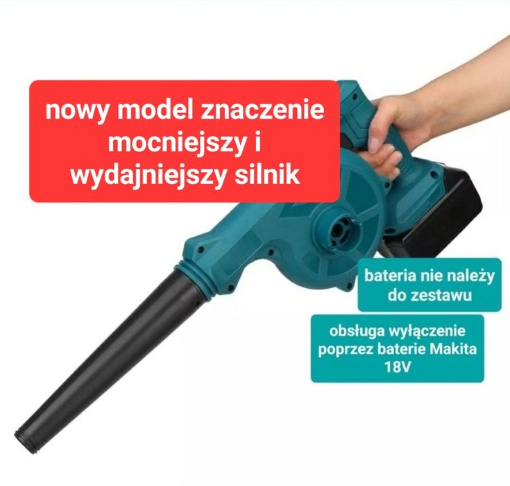 Dmuchawa do baterii Makita 18V  Dewalt 18V nowy model zwiększona Moc!