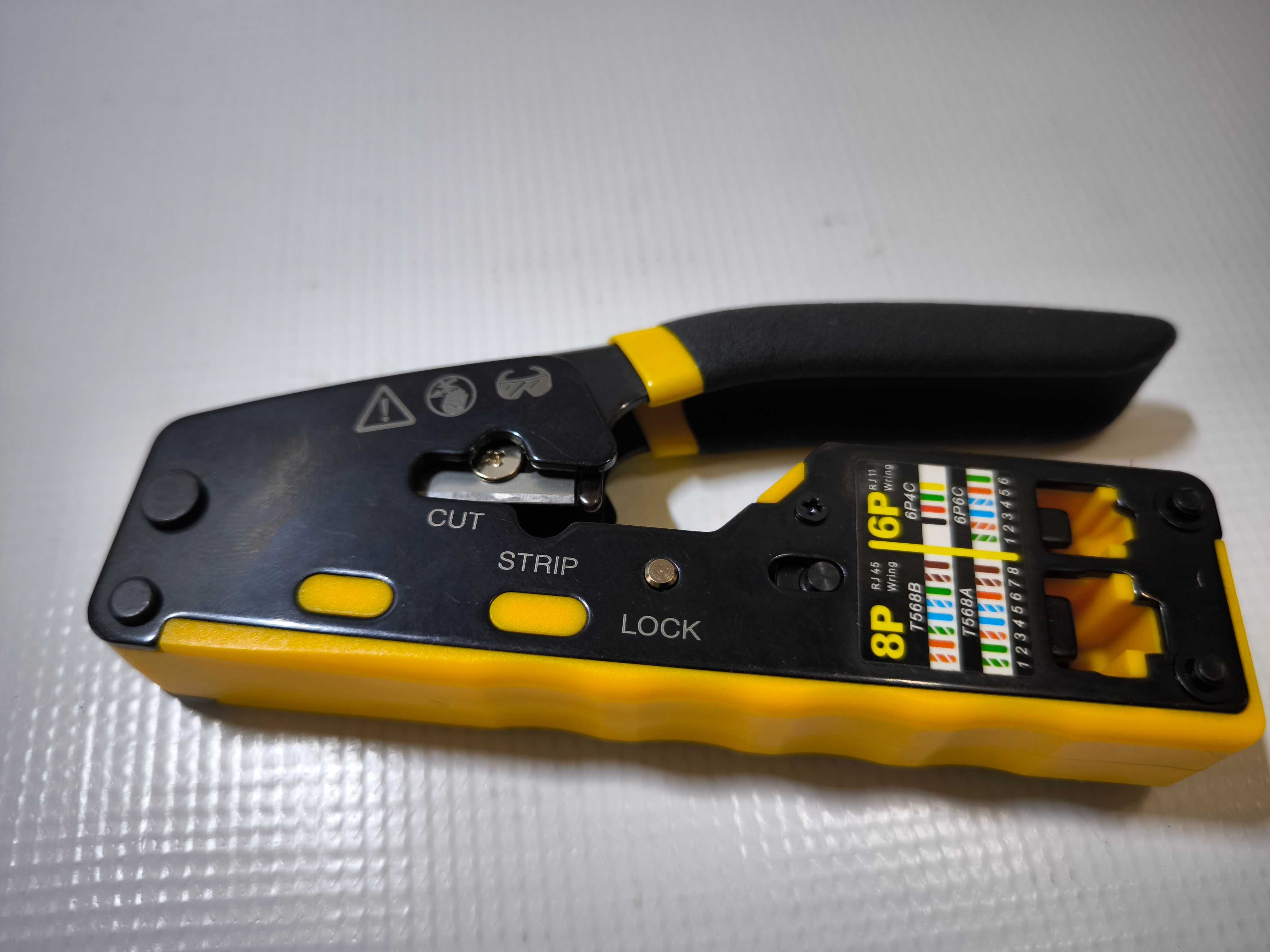 Końcówki RJ45kat5e przelotowe zaciskarka RJ45 Ściągacz izolacji tester