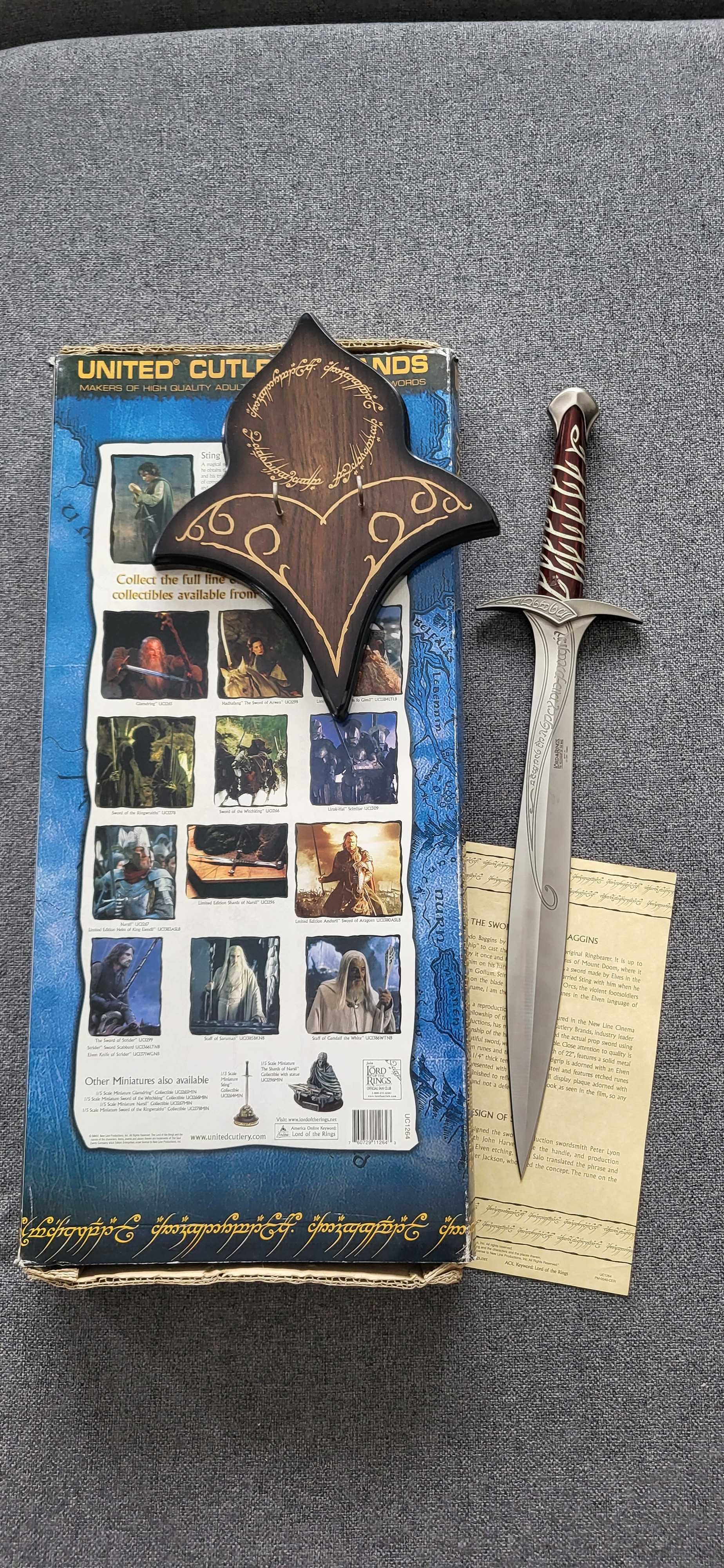 Replika Żądło miecz Frodo z filmu Władca Pierścieni LOTR Sting Sword