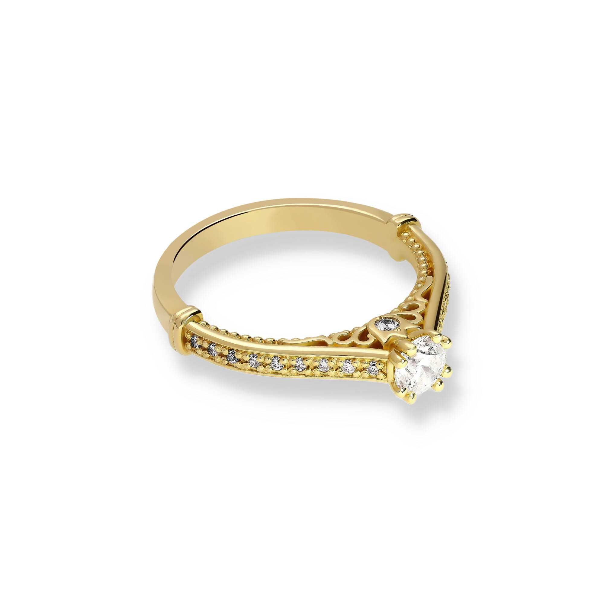 Złoty Pierścionek pr.585 brylanty 0.48ct RSTB30