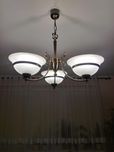 Lampa wisząca 3-ramienna stare złoto