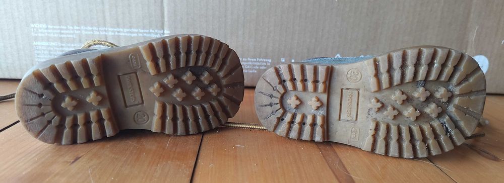 Docksteps - skórzane granatowe piękne trapery rozmiar 20