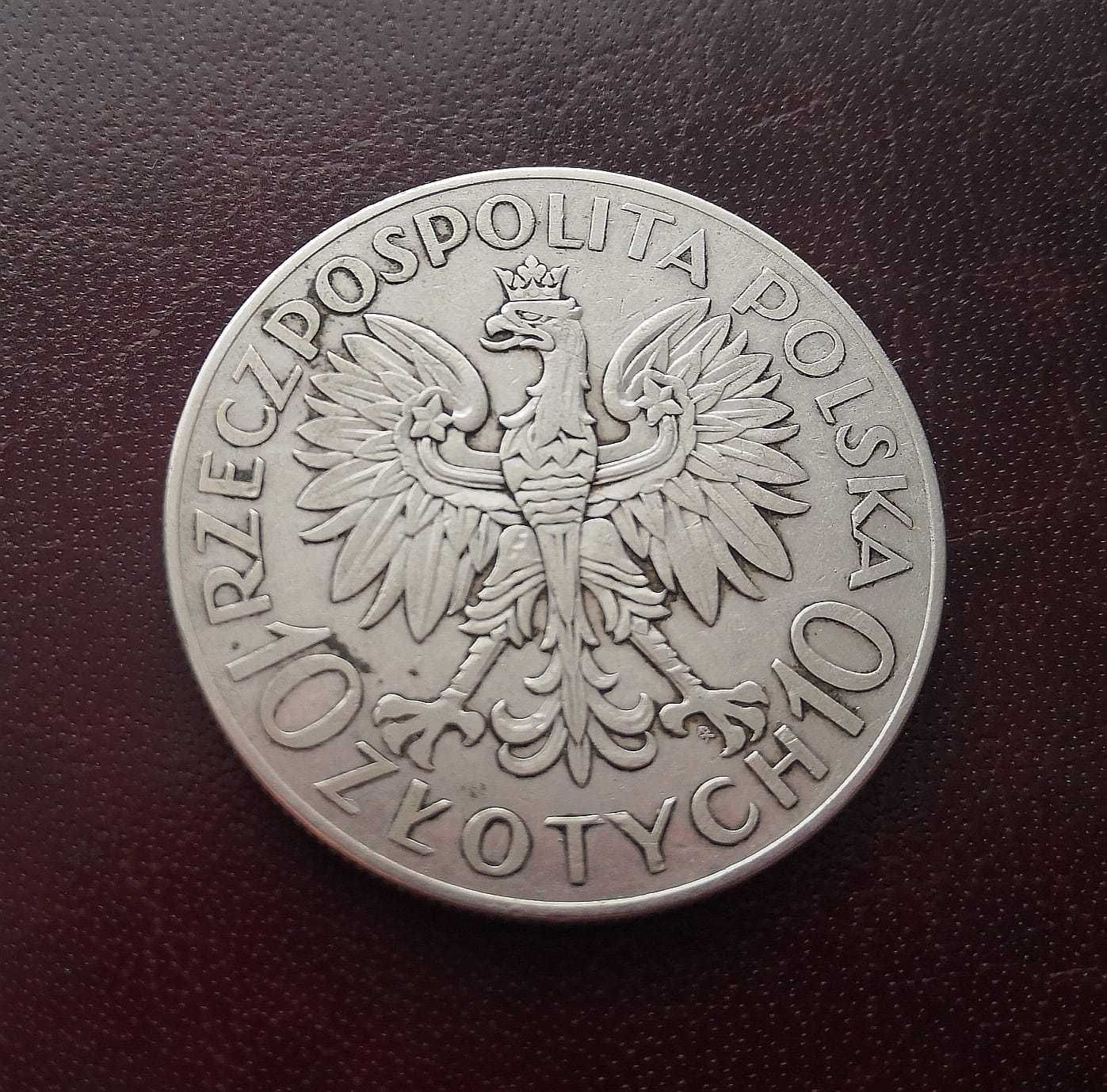 10 zł Sobieski 1933 rok srebro bardzo ładne.