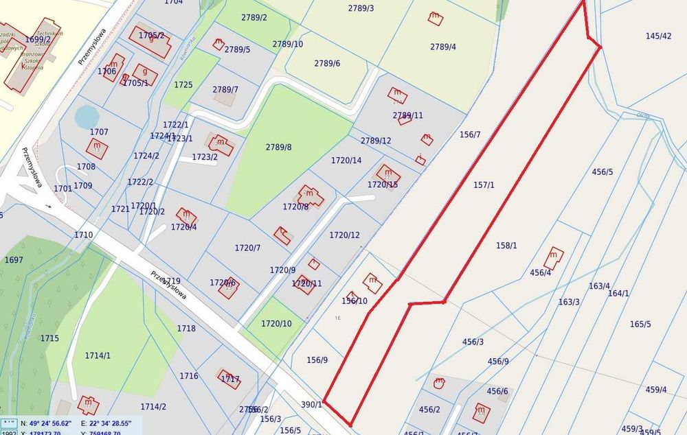 Działki budowlane Ustrzyki Dolne ul. Przemysłowa