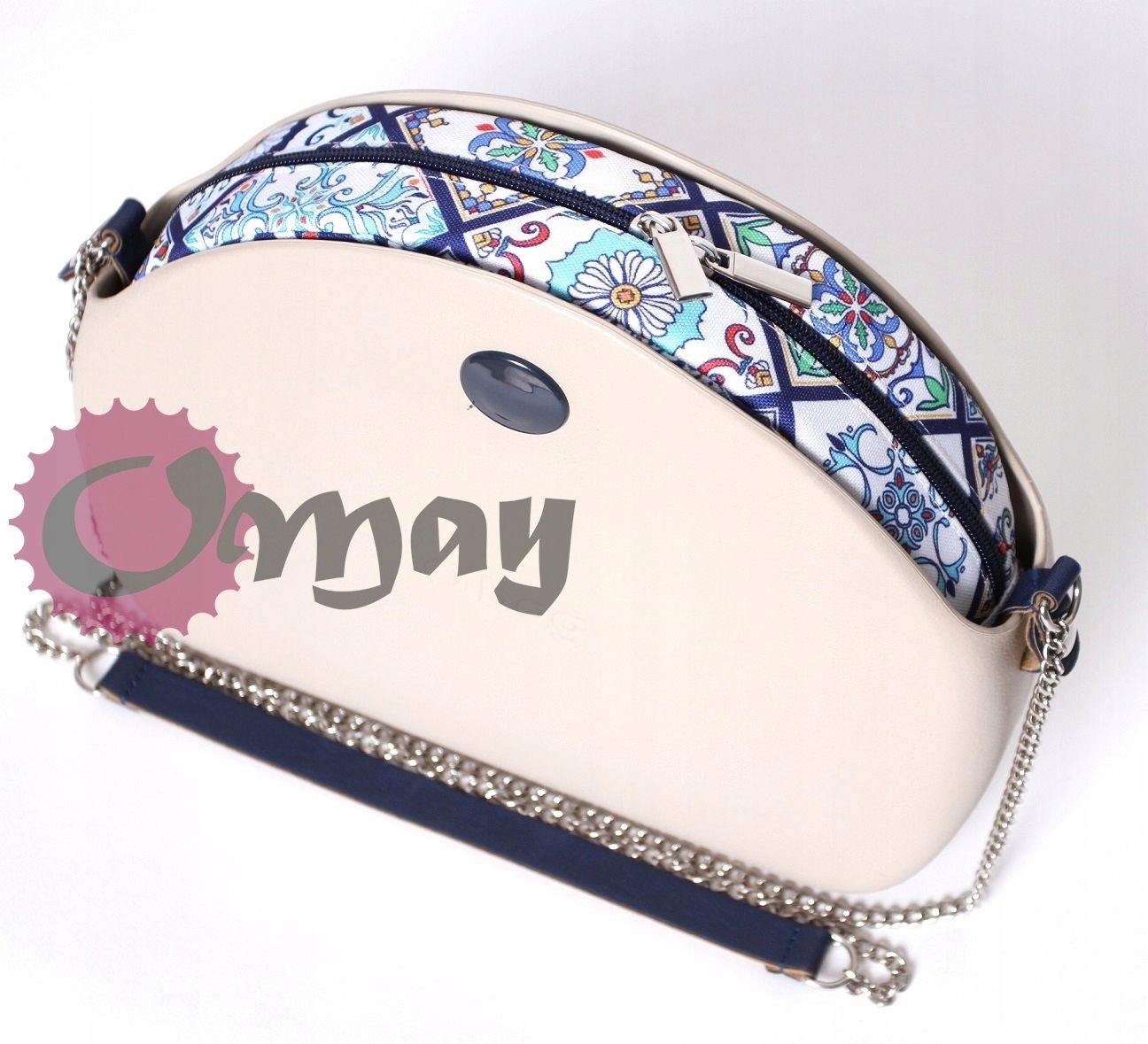 organizer OBAG MOON LIGHT kafelki niebieskie granat 2 kieszenie OMAY