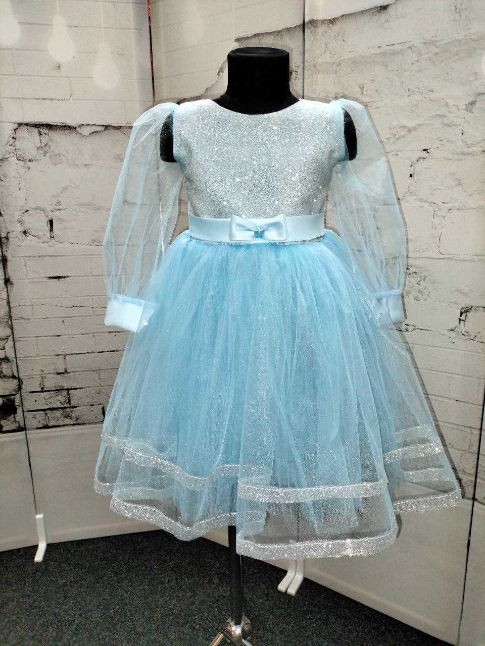 Ніжна блакитна сукня плаття на випускний  110-116 платье голубое