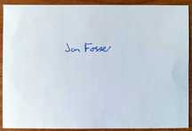 [NOBEL] Jon Fosse - autograf